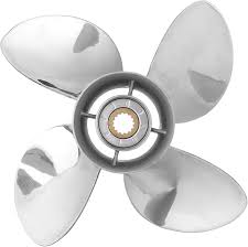 4 Blades Stainless Steel Outboard Propeller, Marine Boat Engine Propellers 13X19 RH Pitch Fit For Yamaha 50-130Hp Engine, 15 Spline Tooth, Outboard Motor Propeller Boat Propellers